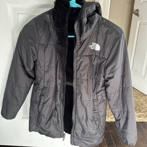 The North Face Kids Black Reversible Winter Coat 10/12